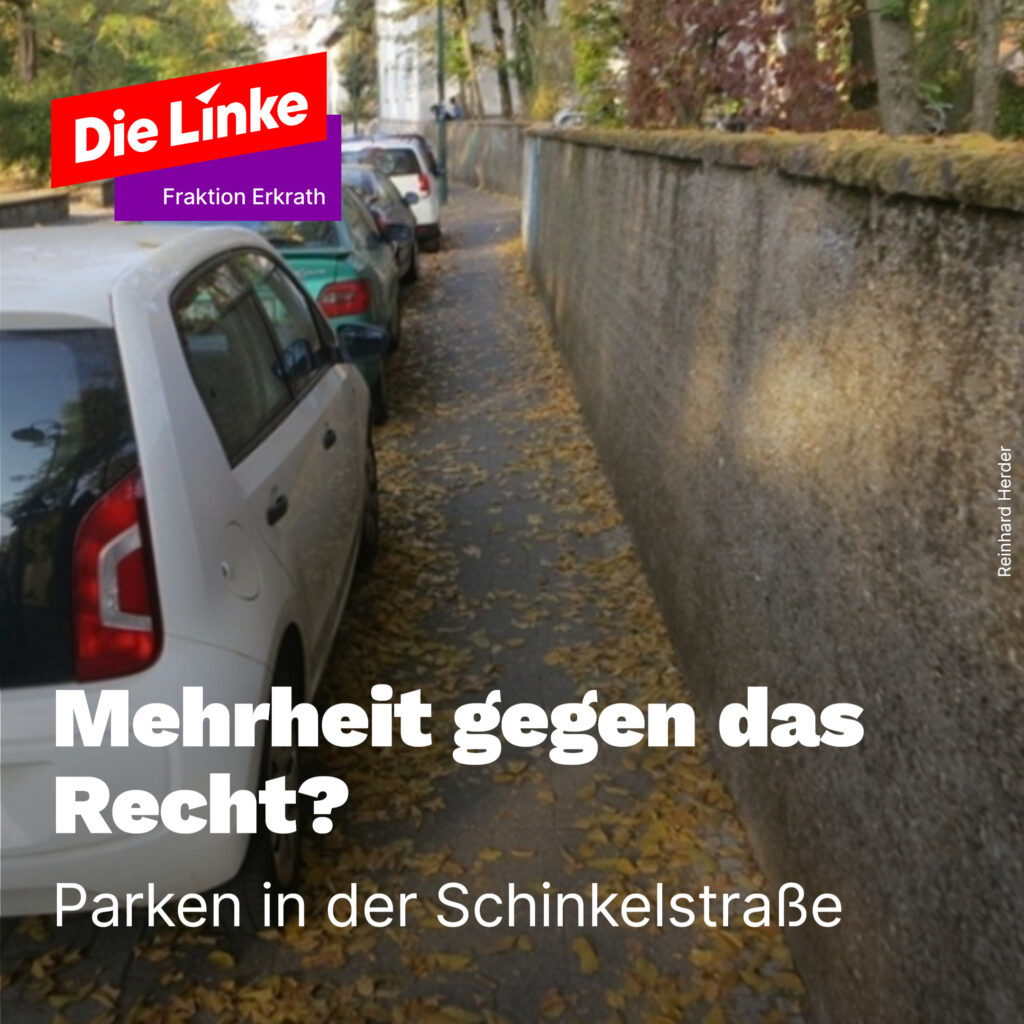 Parken in der Schinkelstraße: Mehrheit gegen das Recht?